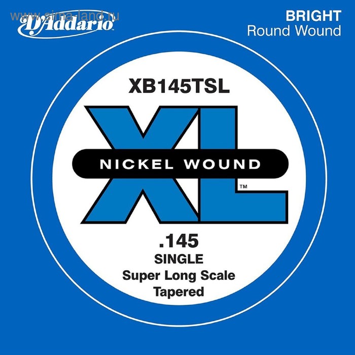 фото Отдельная струна для бас-гитары d'addario xb145tsl nickel wound tapered .145, super long scale 457 d`addario