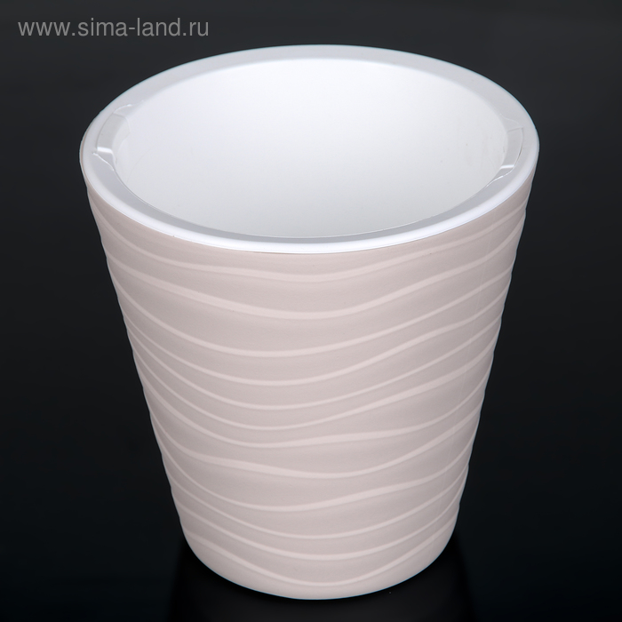 

Кашпо со вставкой «Валенсия», 2 л, цвет жемчуг