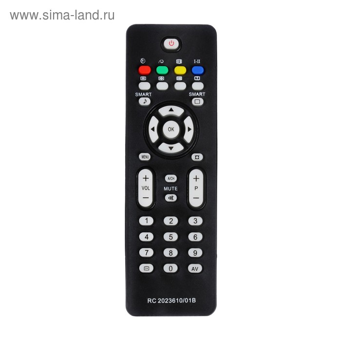 Пульт дистанционного управления LuazON KDL-0046 для телевизоров Philips, 36 кнопок, чёрный пульт pduspb al46d 20r575 для телевизоров romsat
