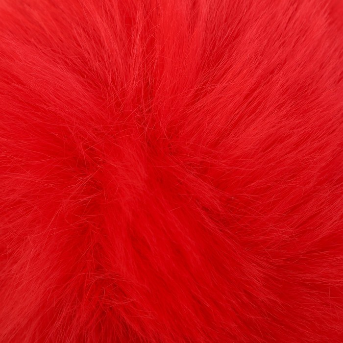 Помпон искусственный мех "Красный" d=10 см