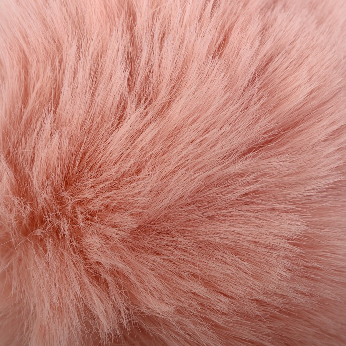 Помпон искусственный мех "Бежево-розовый" d=10 см
