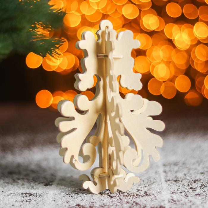 3D-модель сборная деревянная Чудо-Дерево «Ёлочная игрушка. Снежинка №9» сборная деревянная модель чудо дерево снежинка 6 ёлочная игрушка