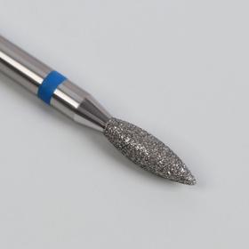 Фреза алмазная для маникюра «Пламя», средняя зернистость, 2,5 × 8 мм