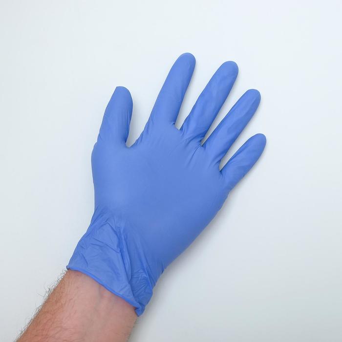 фото Перчатки нитриловые неопудренные eco, размер м, 200 шт/уп, цвет синий