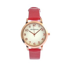 Часы наручные женские "Бернини", циферблат d=3.6 см, красный микс