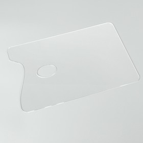 Палитра акриловая прямоугольная 2 мм, 20x30 см, прозрачная Ош