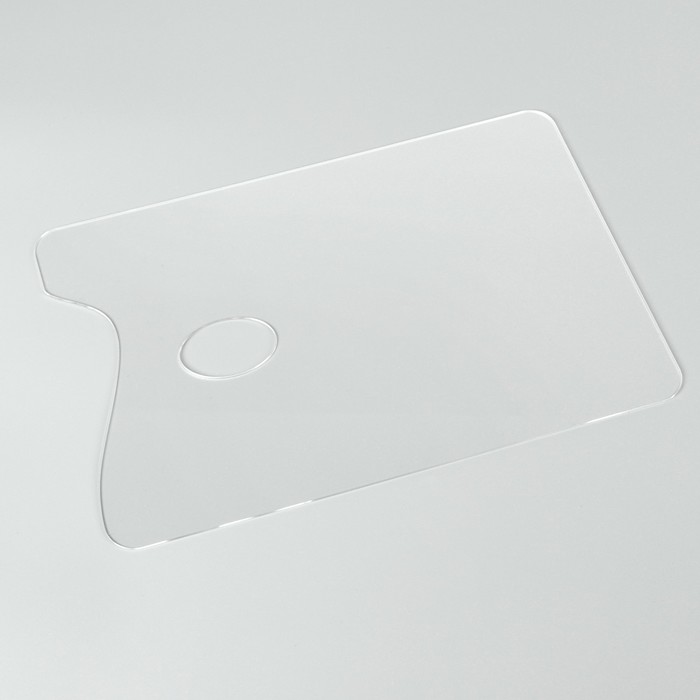 Палитра акриловая прямоугольная 2 мм, 20x30 см, прозрачная