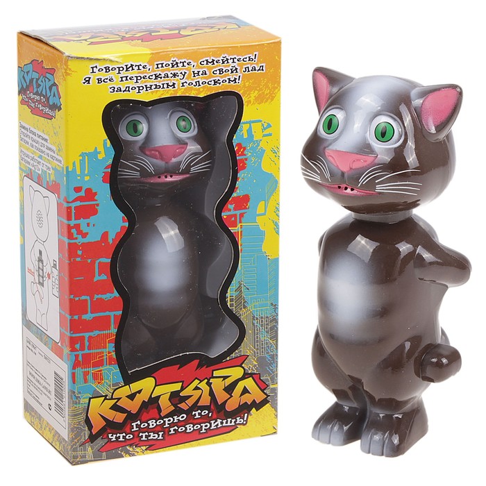 Кот "Повторюшка", говорит то, что ты говоришь, работает от батареек