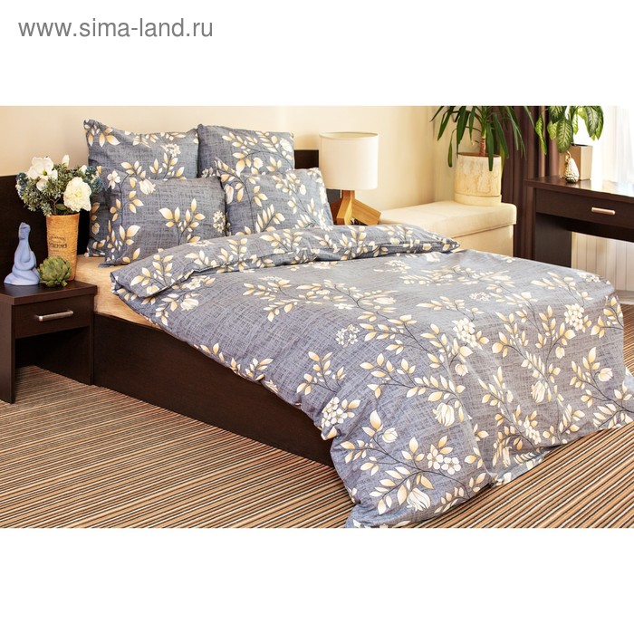 фото Постельное бельё ночь нежна 2сп «осеннее настроение», 175х215, 180х220, 70х70см 2шт, поплин