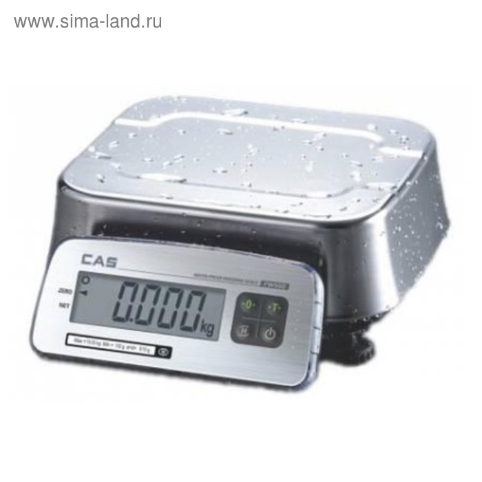 Весы порционные CAS FW500-C-06, влагозащищённые (LCD)