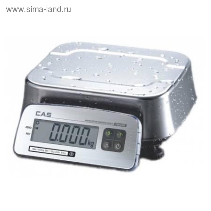 Весы порционные CAS FW500-C-30, влагозащищенные (LCD)
