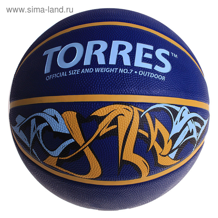 фото Мяч баскетбольный torres jam, b00047, размер 7