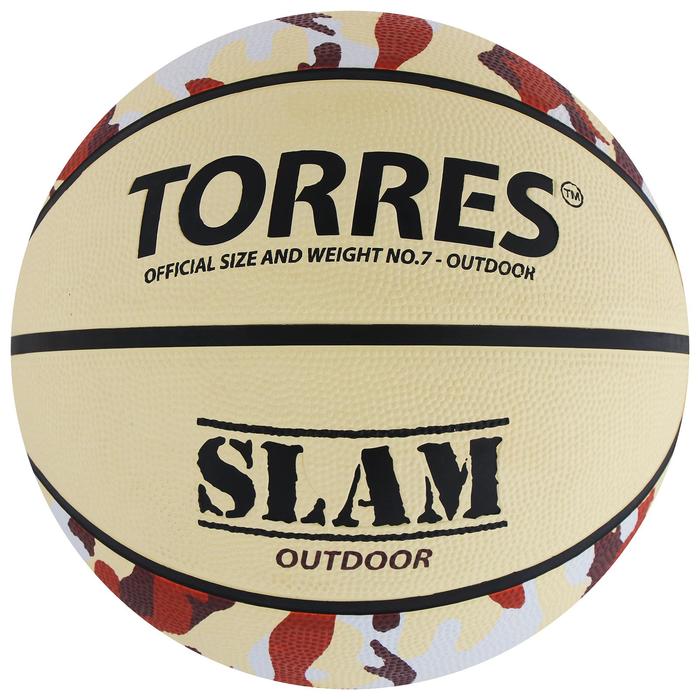 Мяч баскетбольный Torres Slam, B00067, размер 7 мяч баскетбольный torres tt b02125 размер 5 черный