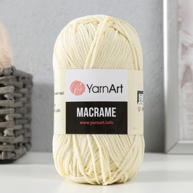 Пряжа "Macrame Макраме" 100% полиэстер 130м/90гр (137 молочный)