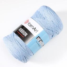 

Пряжа "Ribbon" 40% полиэстер, 60% хлопок 125м/250гр (760 голубой)
