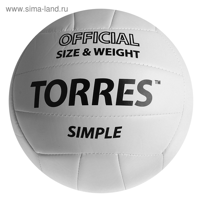 Мяч волейбольный Torres Simple, V30105, размер 5, машинная сшивка