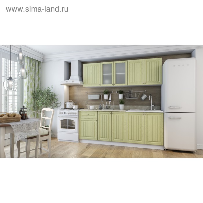 

Кухня Нова 2 м МДФ, Белый/Фисташка