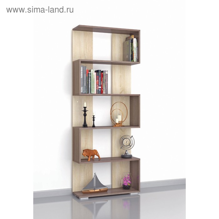 

Стеллаж Ромео-1 700x250x1800 ясень шимо темный/дуб сонома