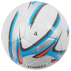 

Мяч футбольный Torres Match, F30024, размер 4, 32 панели, PU, ручная сшивка