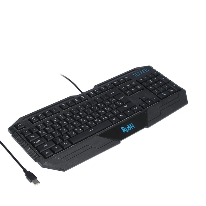 Клавиатура Smartbuy RUSH 304, игровая, проводная, мембранная, 104 кл., подсветка,USB,черная