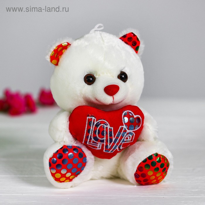 Мягкая игрушка «Медведь с сердцем» три медвежонка мягкая игрушка медведь с сердцем микс
