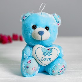 Мягкая игрушка «Медведь с сердцем», цвет голубой Ош