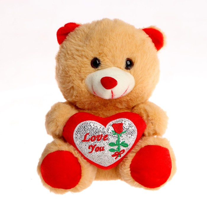 Мягкая игрушка «Мишутка с сердцем», цвет красный мягкая игрушка мишутка с пирожкой