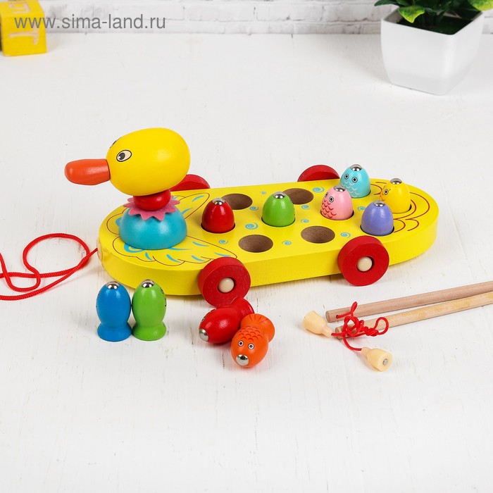 

Игрушка развивающая рыбалка "Уточка" 5×31.2×14 см