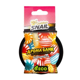 

Освежитель Golden Snail, АРОМА-БАНК ЭКО, "Карамель", в банке, 68 г
