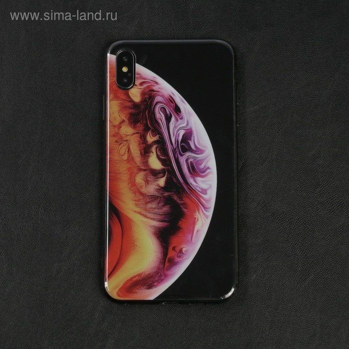 фото Чехол luazon для телефона iphone xs max, силиконовый, рисунок планета luazon home