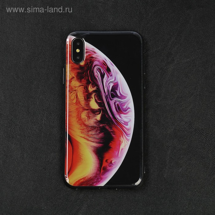 фото Чехол luazon для телефона iphone x/xs, силиконовый, рисунок планета luazon home