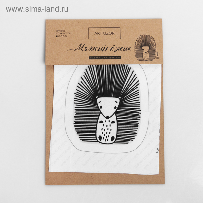 фото Игрушка для детей «мягкий ежик» , набор для шитья, 14.8 × 27 см арт узор