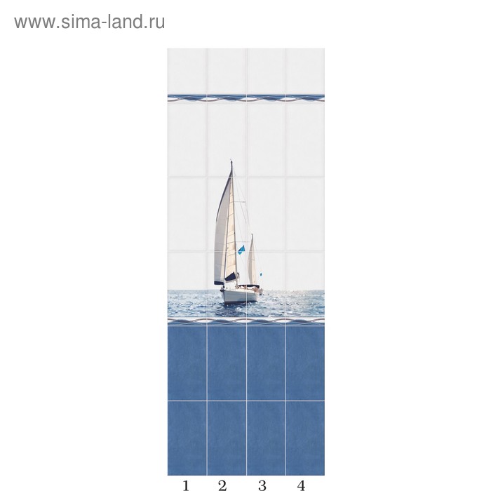 Панели ПВХ  PANDA Морской бриз узор 00220 2700х250х8мм цена и фото
