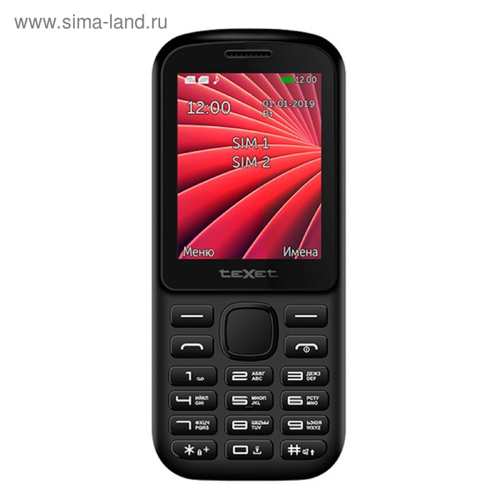 Сотовый телефон Texet TM-218, черно-красный
