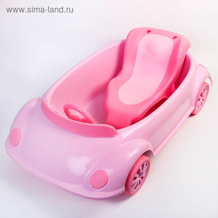 Ванночка детская с горкой и сливом цвет розовый 3100₽
