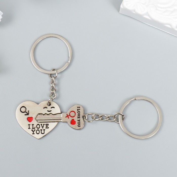 

Брелок металл 2в1 "Ключ к сердцу"