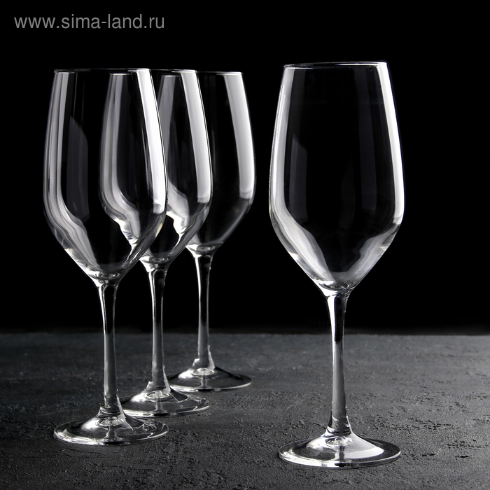 Набор стеклянных бокалов для вина «Время дегустаций. Бордо», 580 мл, 4 шт набор бокалов для коктейля время дегустаций коктейль 650 мл 4 шт