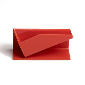 Подставка под визитки "Уголок", 2 мм, 10,5*4*4 см, цвет красный В ЗАЩИТНОЙ ПЛЁНКЕ от Сима-ленд