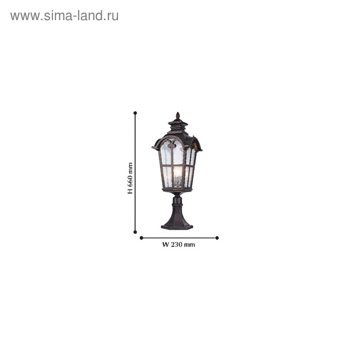 Светильник Bristol, 1x60Вт E27, IP44, цвет коричневый