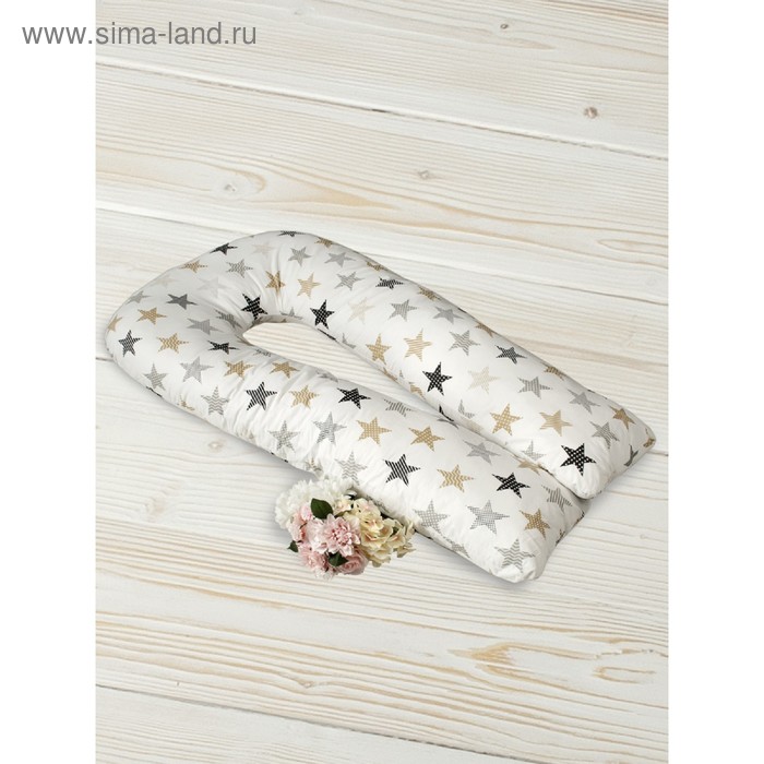 фото Наволочка на подушку для беременных, размер 35 × 340 см, принт звезды пэчворк amarobaby