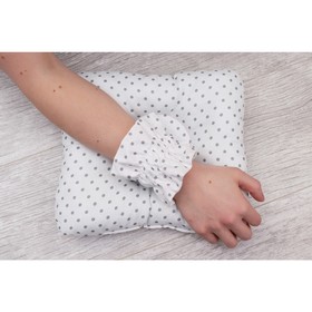 

Подушка для кормления и сна Baby joy, размер 26 × 28 см, принт горошек, цвет серый