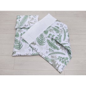 

Комплект в коляску Exclusive soft collection, 3 предмета, принт папоротники