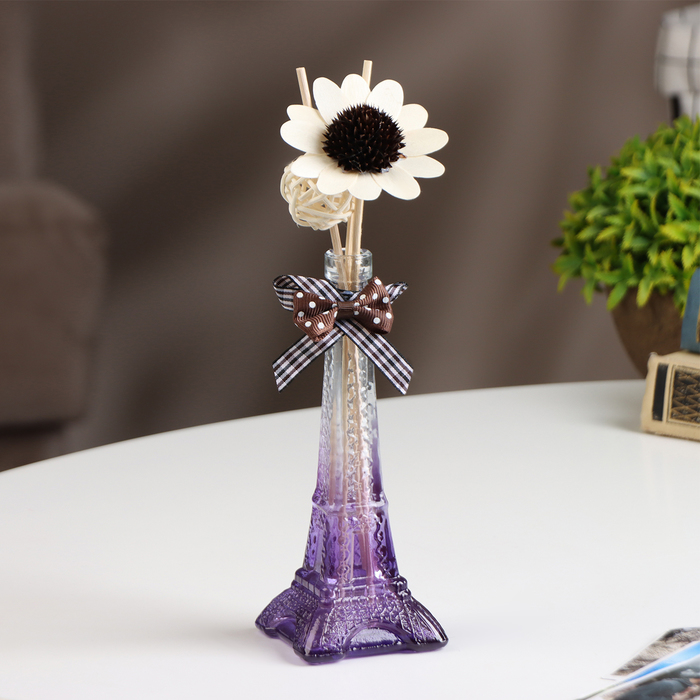 Набор подарочный "Эйфелева башня"(ваза,палочки с декором,свечи,аромамасло),орхидея,Новый год