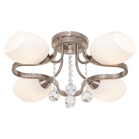 

Люстра 10215401/4 4хE14 60W серебряный/белый 46х46х45см