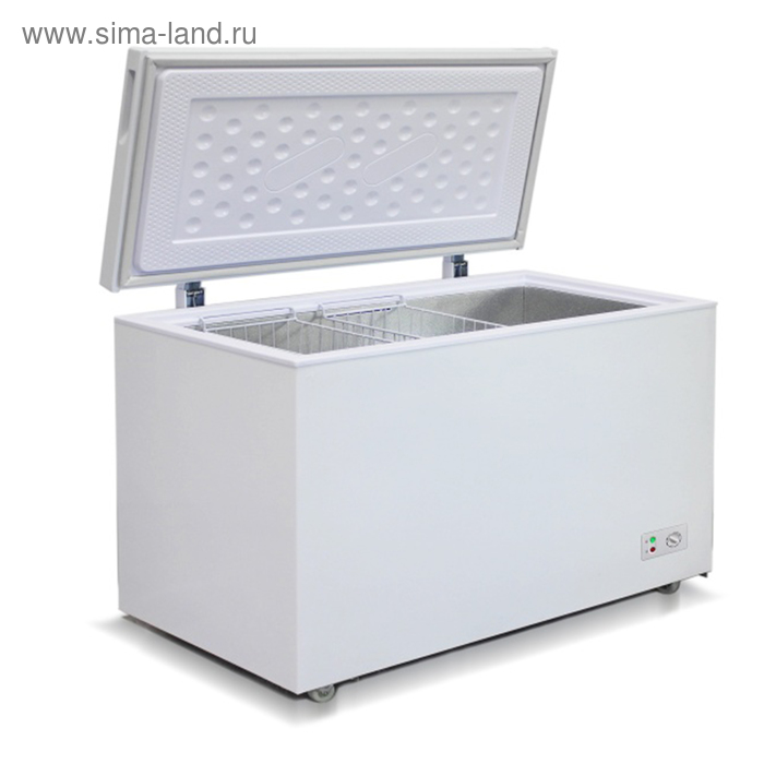 Морозильный ларь Бирюса 455 KX, 420 л, 2 корзины, глухая крышка, белый цена и фото
