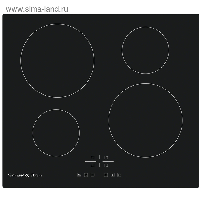 Варочная поверхность Zigmund & Shtain CI 32.6 B, индукционная, 4 конфорки, сенсор, чёрная