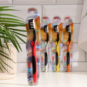 

Зубная щетка Vilsen brush «Древесный уголь», средняя, цвет чёрный