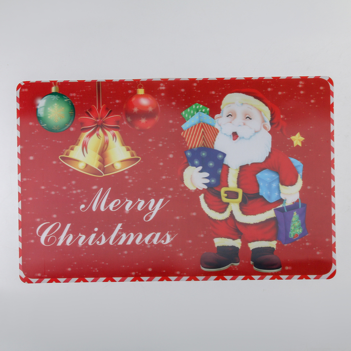 Салфетка кухонная Real 3D «Рождественский Санта», 42×27 см, цвет красный