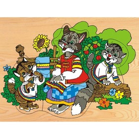 

Модель деревянная сборная «Кошка с котятами»