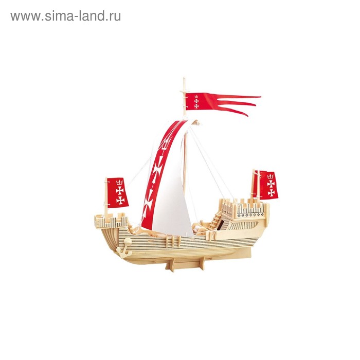 3D-модель сборная деревянная Чудо-Дерево «Ганзейский парусник» сборные модели чудо дерево модель сборная корабли ганзейский парусник